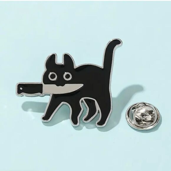 Bad Kitty Cat Brooch - Picture 3 of 9